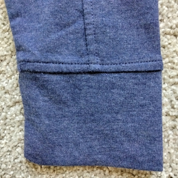 NWT M Lucky Brand Blue Button Neck French Terry Pullover Shirt NEW - Picture 7 of 10